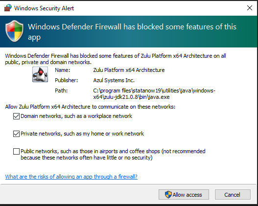 Allow Firewall Access