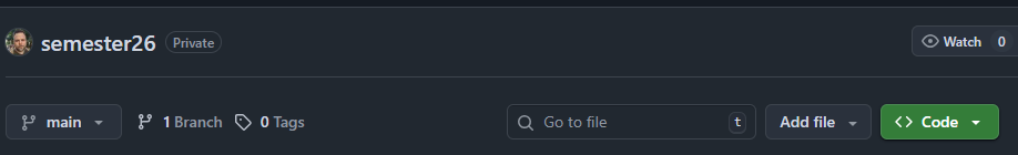 Clone button on Github repo
